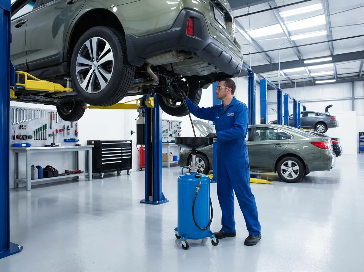 Mobile mechanic performing oil service on-site in Cape Town